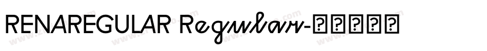 RENAREGULAR Regular字体转换